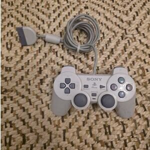 Sony PlayStation 1 PS1 DualShock Analog Gray OEM Controller SCPH-1200 Tested